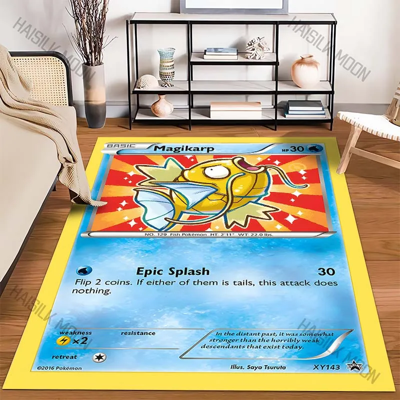 

Коврик для пола с изображением покемонов (Магикарп), HD, различные стили и размеры, для гостиной, спальни, прикроватный, для детской комнаты, большой декоративный ковер