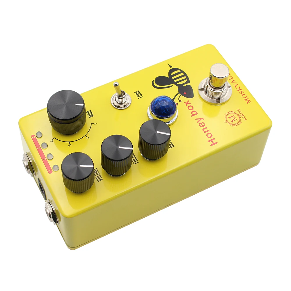 Mosky Honey Box Overdrive Pedal,Dynamic Low Gain Overdrive Effect ,4 Modes Drive Pedal