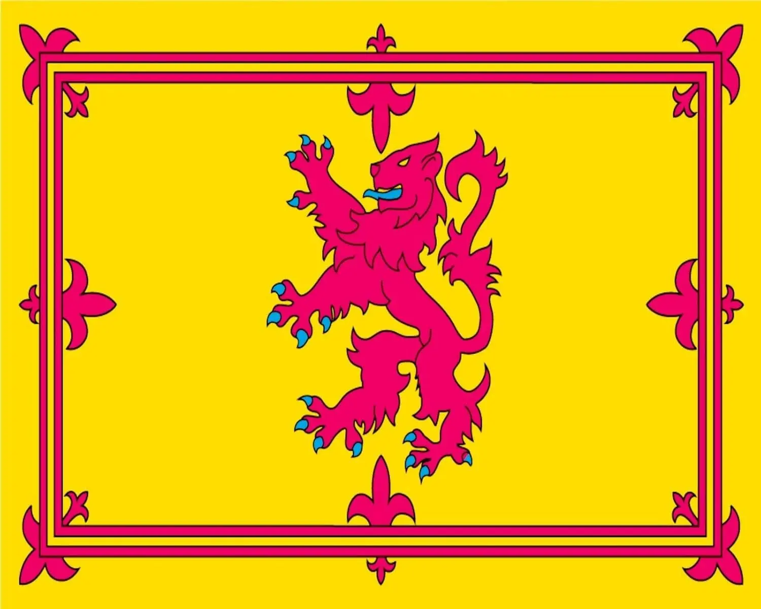 Royal Flag of Scotland Scottish Rampant Lion Metal Plaque Tin Sign 12x8