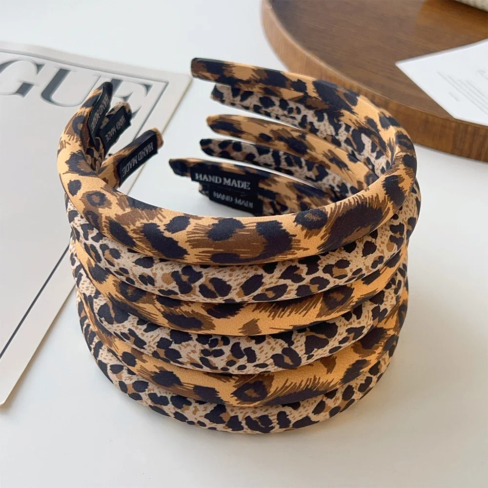 Bohemian Snake Print Hairband Wide Headband Leopard Pattern Hairbands Floral Hair Band Twisted Knotted Solid Color Accessories