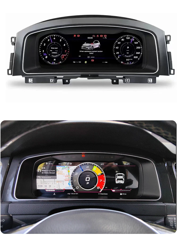 Digital Dashboard Panel For VW Golf 7 Golf 6 GTI Passat B8 B7 B6 CC Scirocco LCD Speedometer Virtual Instrument Cluster CockPit