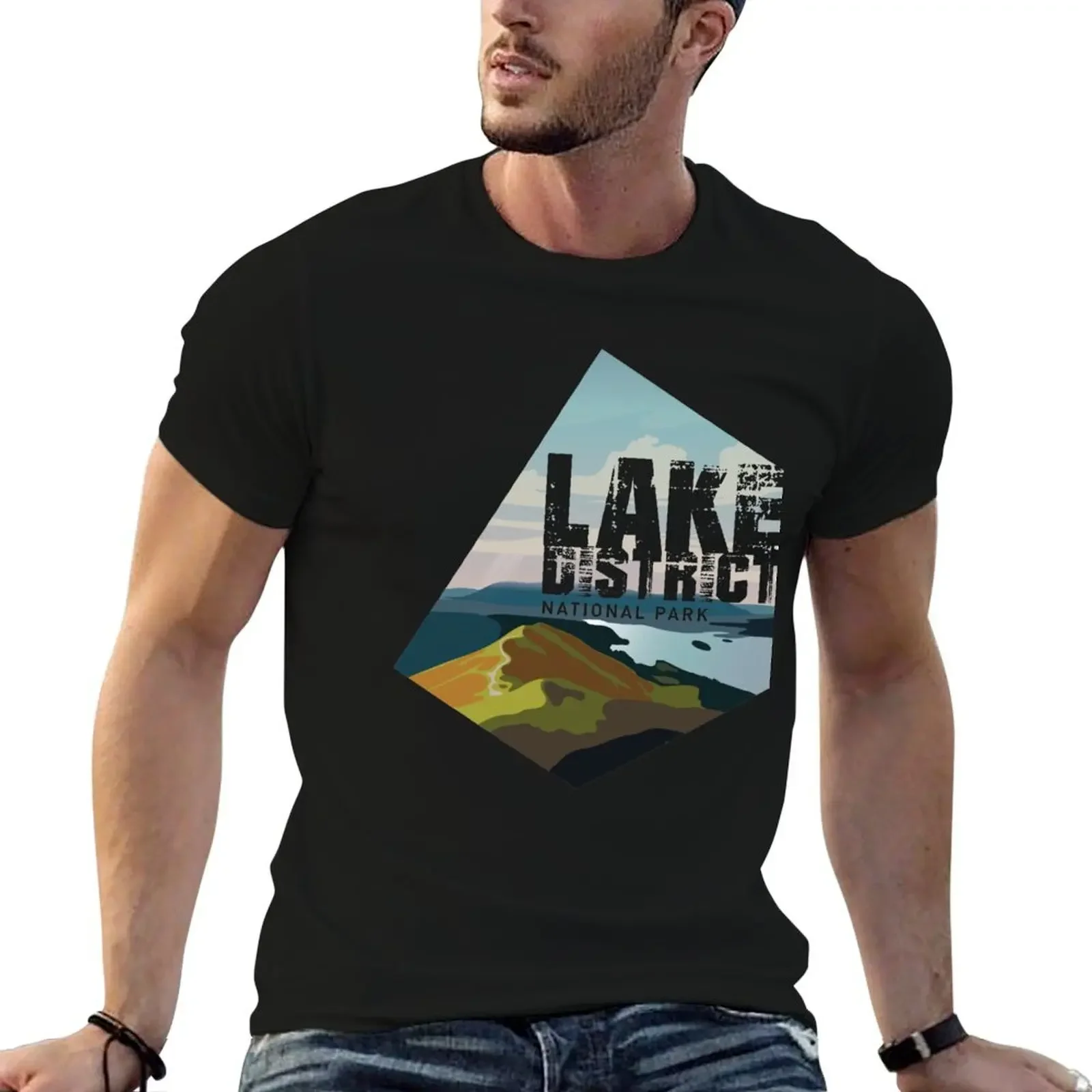 Lake District T-Shirt blanks customizeds anime boys animal print men t shirts