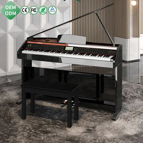88 Key Upright Digital Piano Weighted Hammer Keyboard 64 Levels of Touch Sensitivity Suitable for Professional Electronic Piano