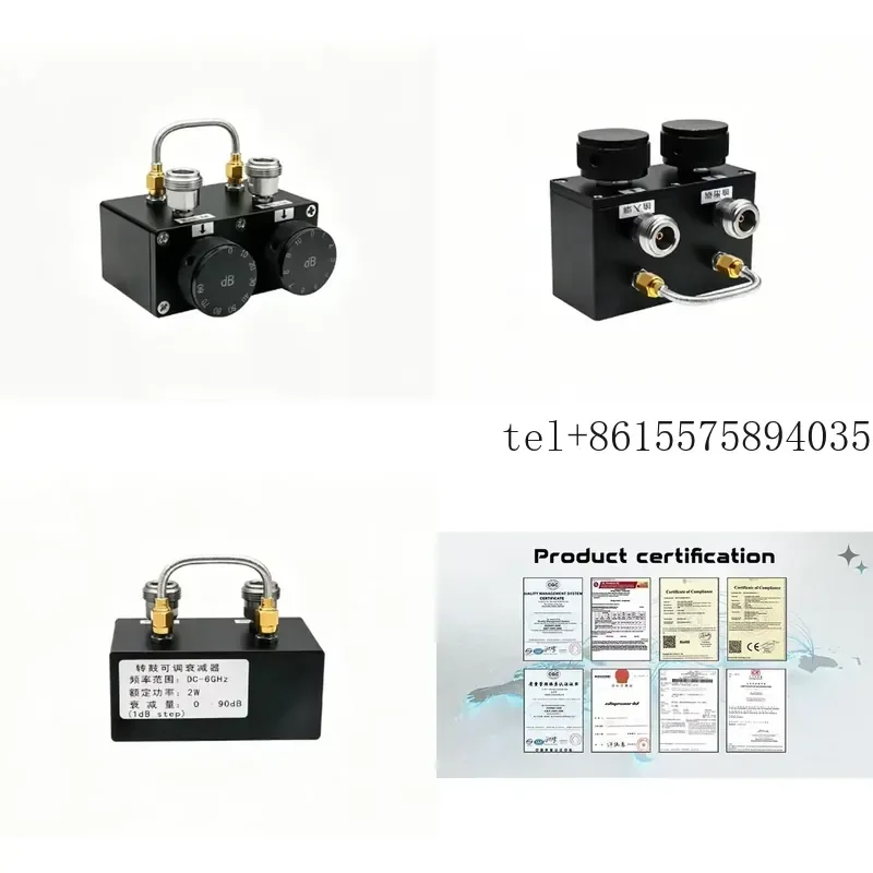 

Hot 2W Adjustable Attenuator Rotary Drum Step Variable Attenuator N Female Dual Knob Type 0-90dB DC-6GHz