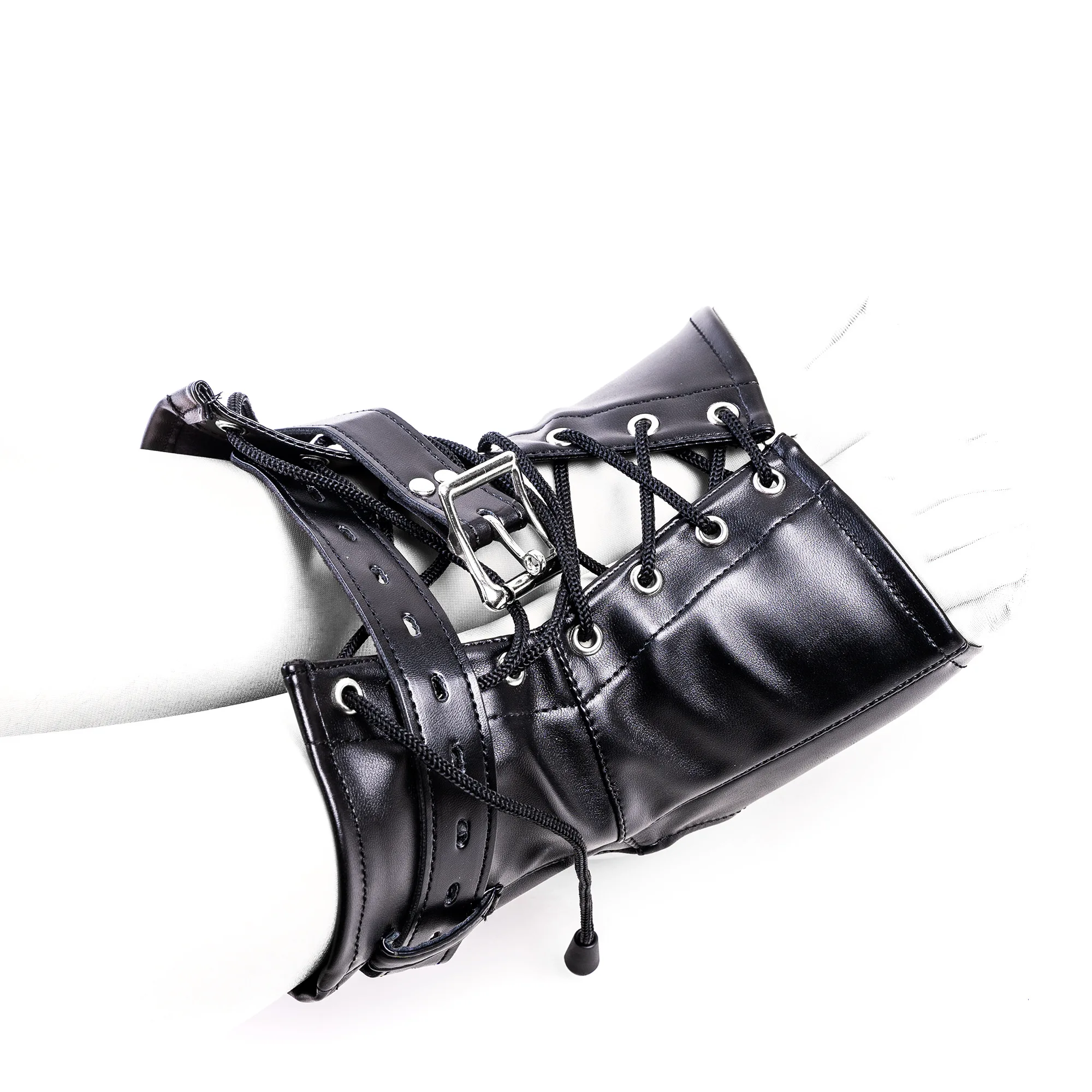 LILUPLAY جديد BDSM بولي Leather جلد النساء كلا القدم الكاحل الأصفاد الجنس ضمادة القدم الوثن لعب الأدوار ازياء المثيرة الإكسسوارات الجنس لعب #6