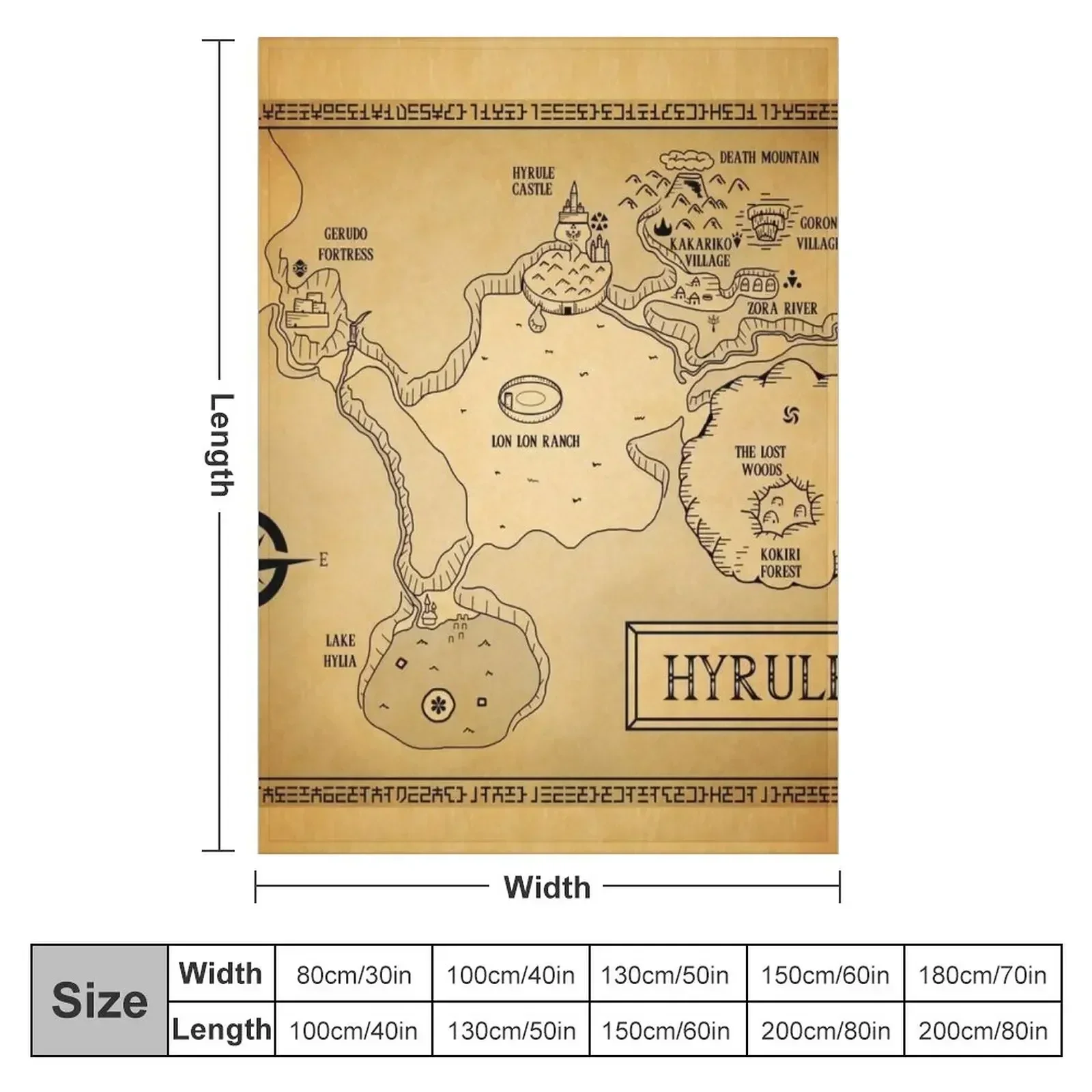 Hyrule MapOOT Throw Blanket for sofa Cute Decorative Sofas Blankets Sofas Of Decoration Luxury Designer Quilt Blankets