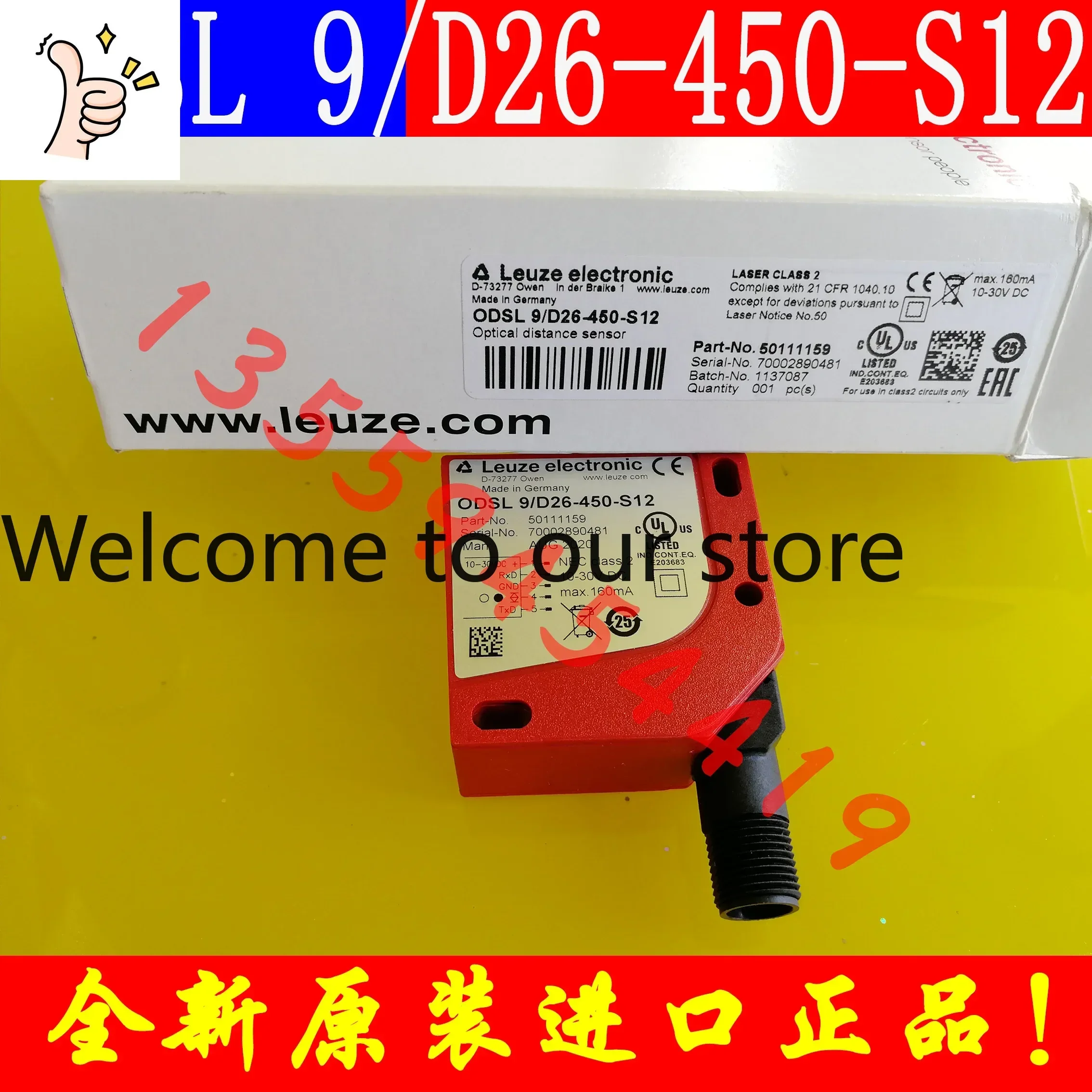 2026.4 LEUZE Labor-easy-to-measure Ranging Sensor ODSL 9/D26-450-S12 Genuine Postage Order 50111159