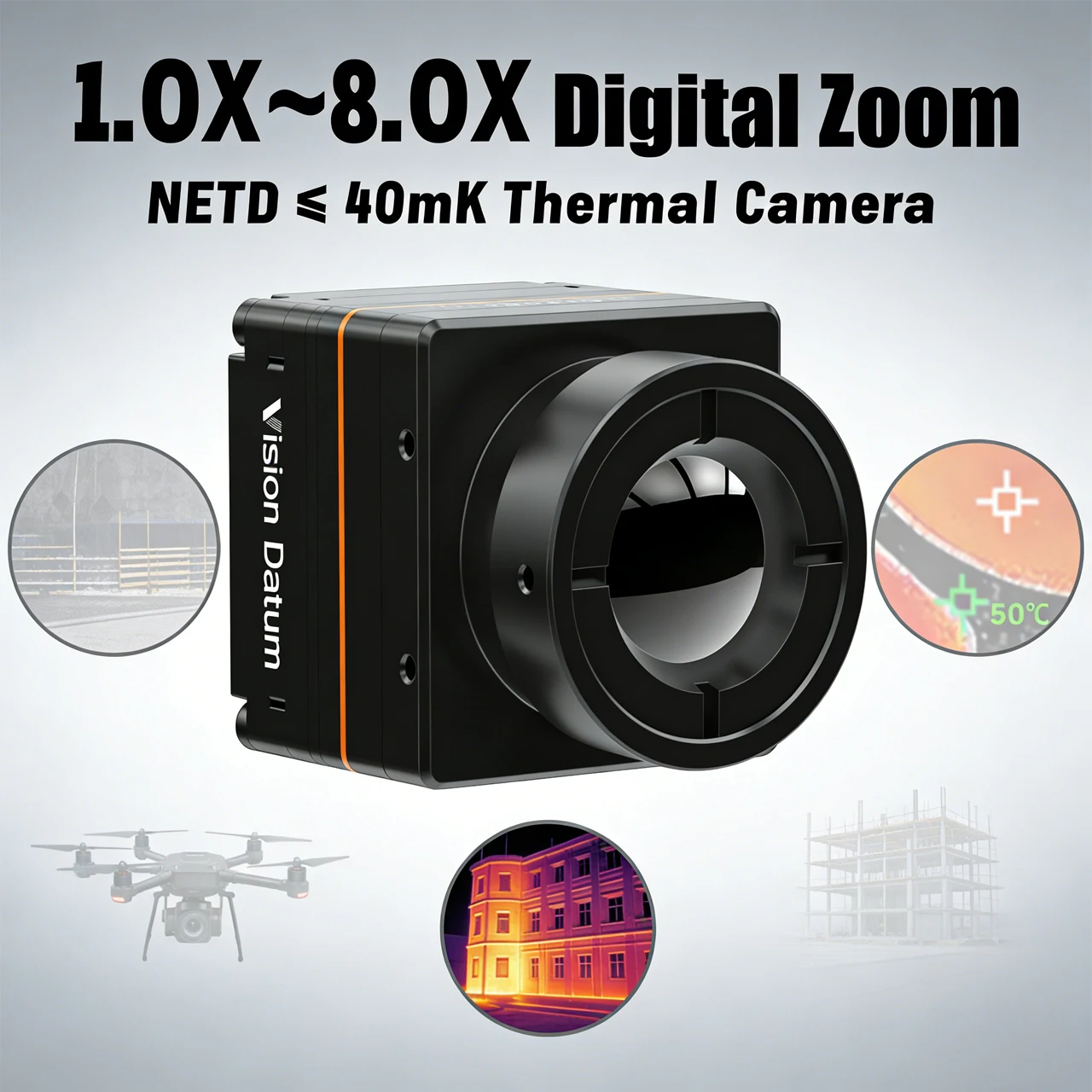 

iRP03BPLWA 25 Гц/30 Гц 640×512 Дрон Длинноволновая инфракрасная (LWIR) камера для тепловидения и мониторинга воздуха