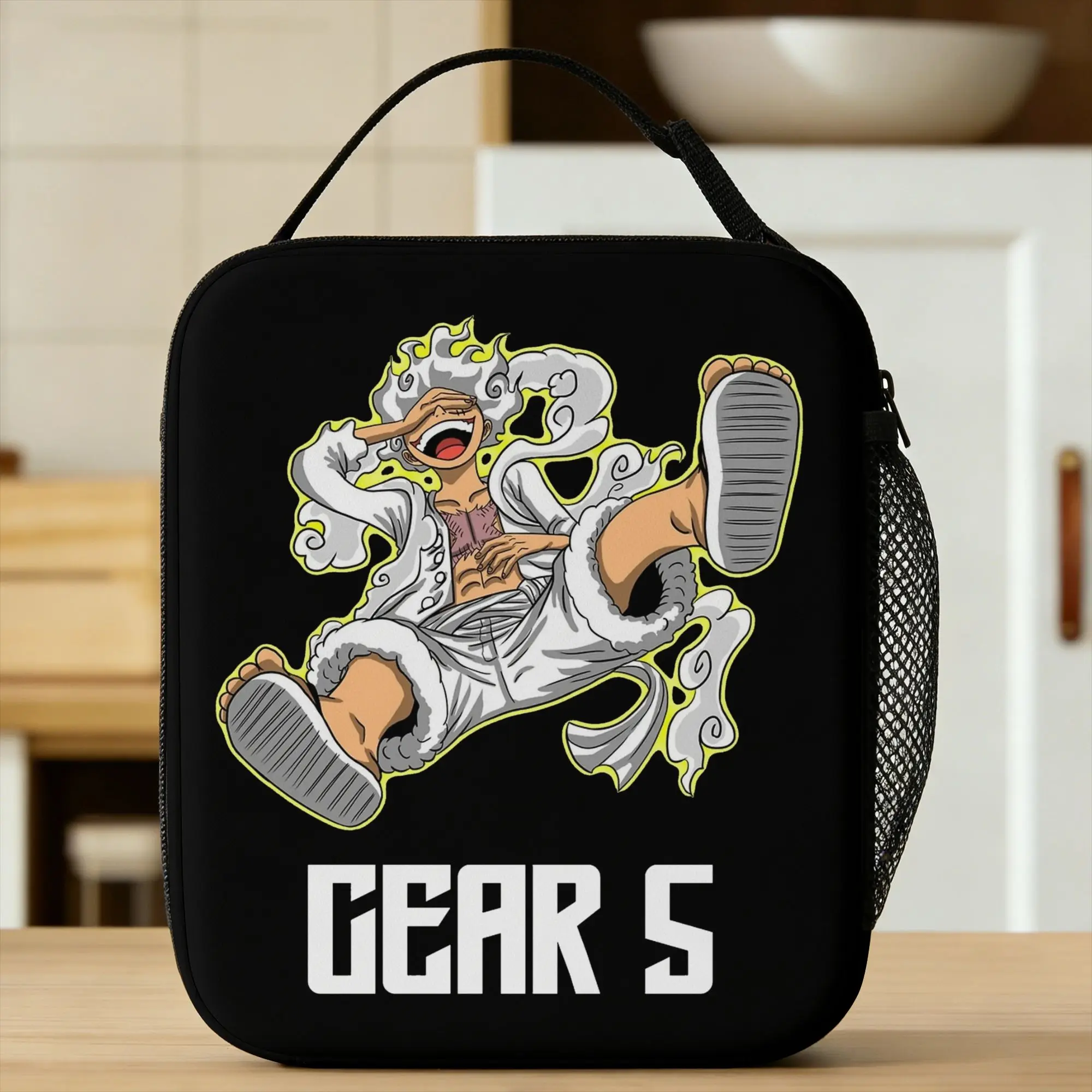 

Luffy Gear 5 Japanese Manga Insulated Lunch Bags High Capacity Luffy Anime Reusable Thermal Bag Tote Lunch Box College Outdoor