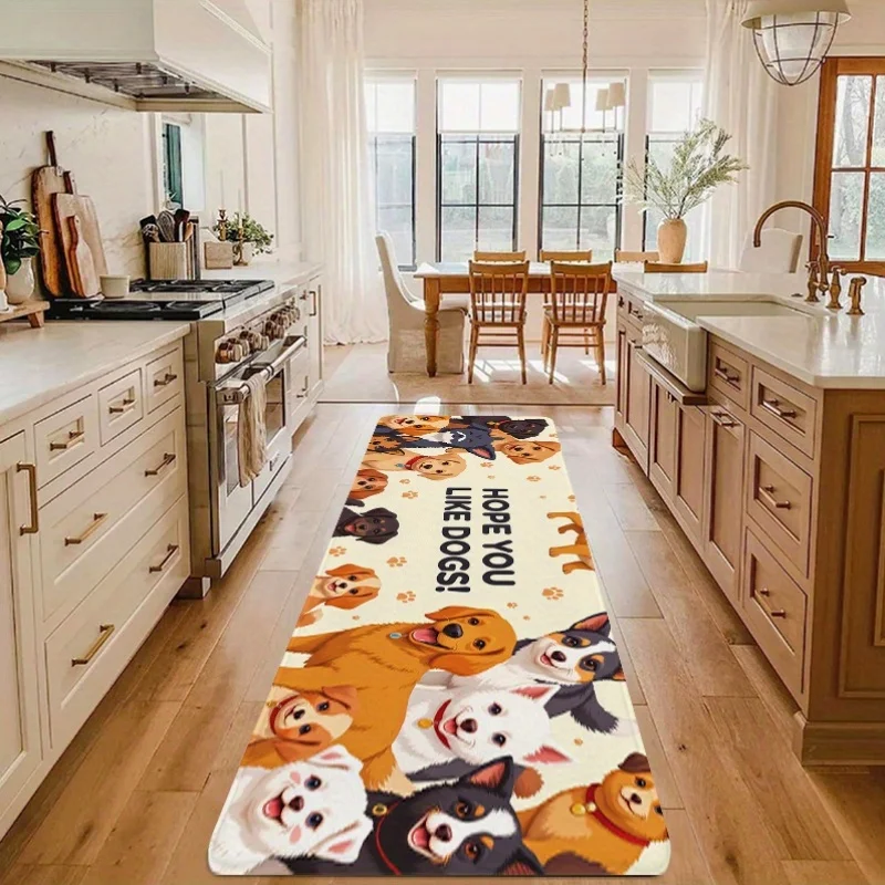 1 alfombra de cocina, ideal para decoración de habitaciones, uso junto a la cama en dormitorios y como una cómoda alfombra para pasillos. Esta alfombra larga presenta características especiales