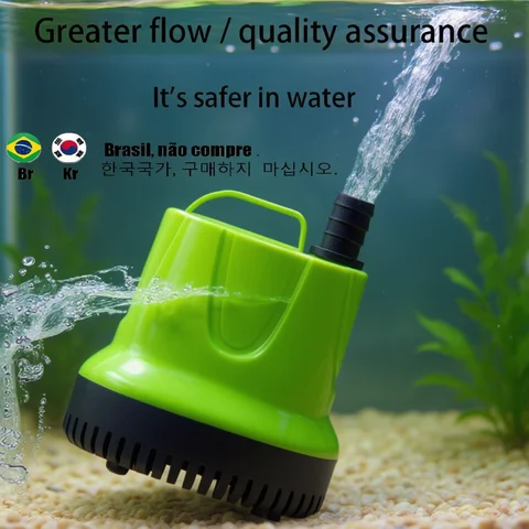 Submersible Water Pump for Fish Tank Pond, Hydroponics Garden Fountain, Ultra-Quiet Waterfall, 6W, 12W, 25W, 60W, 100W 110V-220V