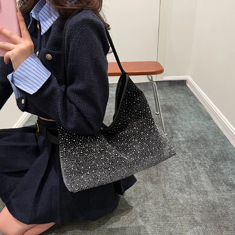 

Popular Bright Diamond Bag For Women 2025 New High-quality Tote Bag Fashion Large Capacity Single Shoulder Crossbody Bag Trend