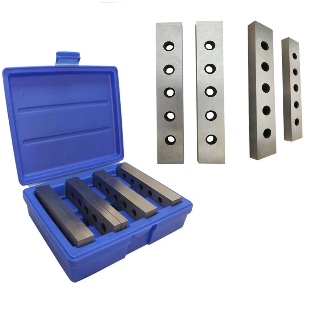 

4 Pairs Hardened Steel Parallel Gauges Alloy Steel Ground 6 Inch Length 3/16 Inch Thick for Setup Applications