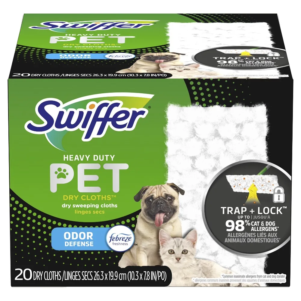 

Swiffer Hair Magnet Heavy Duty Pet Refills, Odor Defense, 20 Count