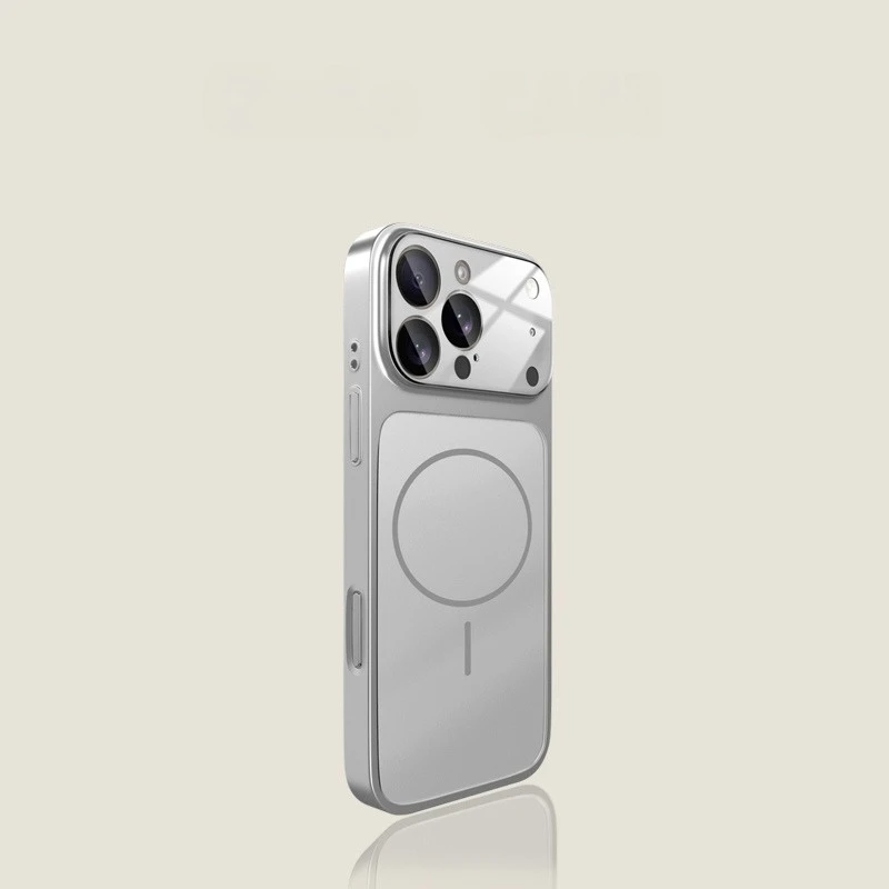 Funda magnética de acrílico mate de lujo para Magsafe para iPhone 16 12 13 14 15 11 17 Pro Max Air Plus, con borde magnético 3
