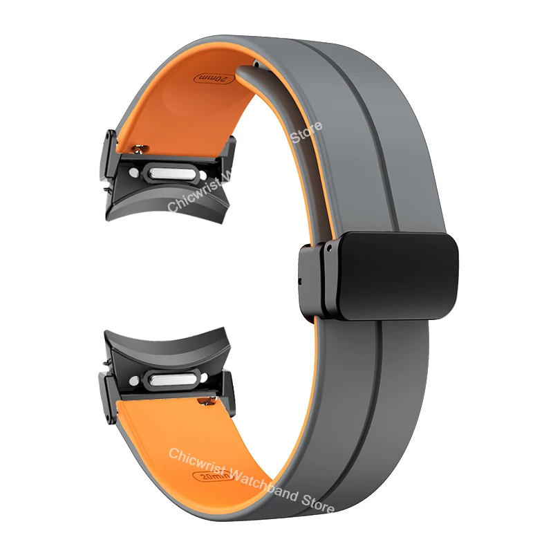 Cinturino magnetico in silicone per Samsung Galaxy Watch6 Classic 47mm 43mm 5Pro 45mm Quick Fit No Gaps Sport 6/5/4 40mm 44mm 20mm Band