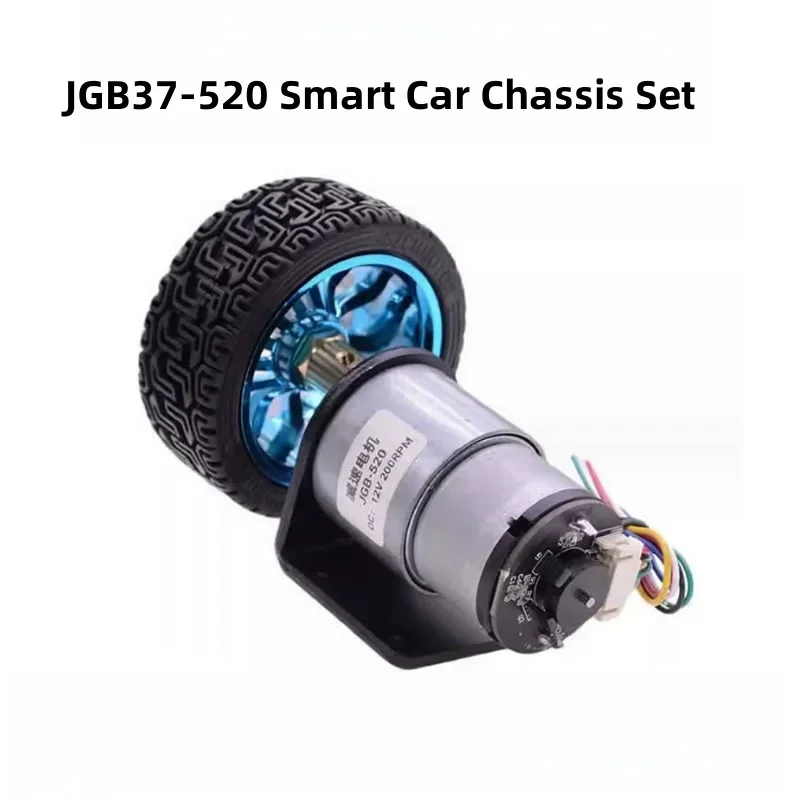 DC 6V/12V/24V JGB37 - 520 Gearmotor, DIY Smart Self-Balancing Wheel & Tire Kit with Hall Sensor, Mounting Bracket