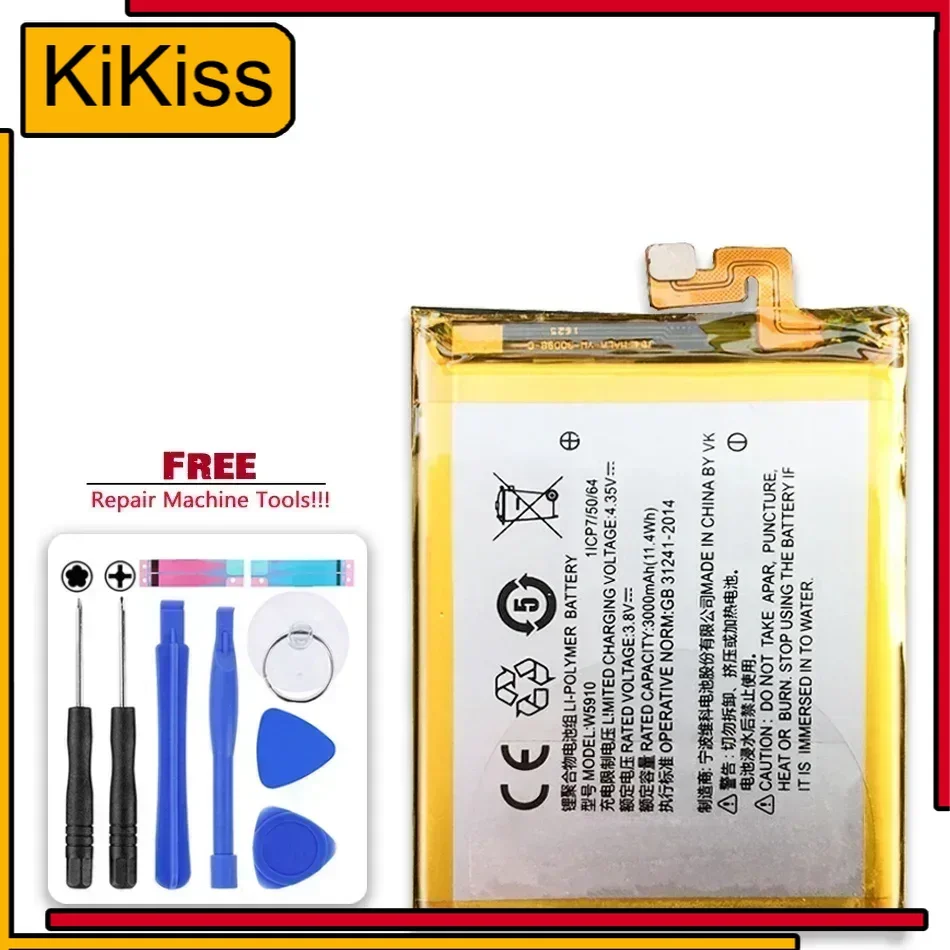 Battery W5910 3000mAh For VK VEKEN W5910 SUNMI M1 Mobile Phone Batteria