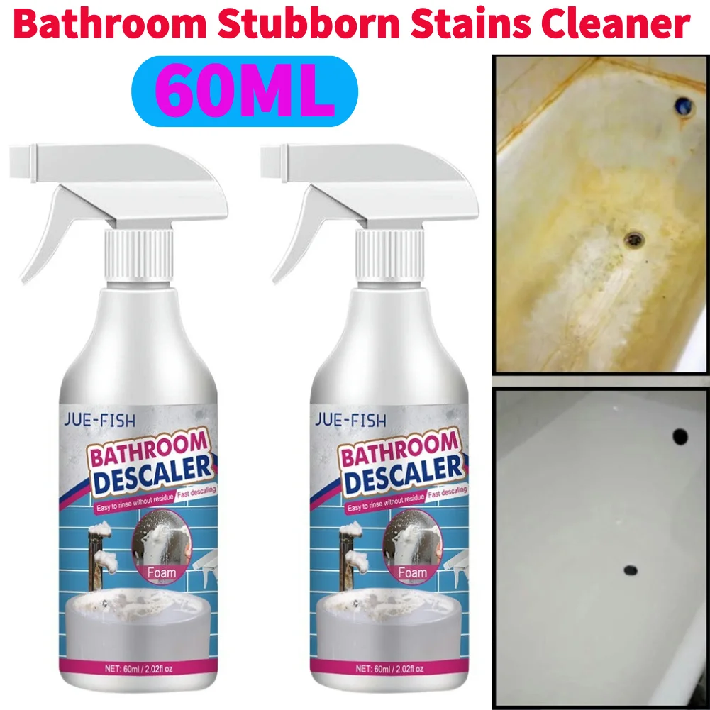 Limpiador de manchas difíciles para baño, Spray que elimina rápidamente las manchas difíciles, potente eliminador de manchas para bañera y inodoro
