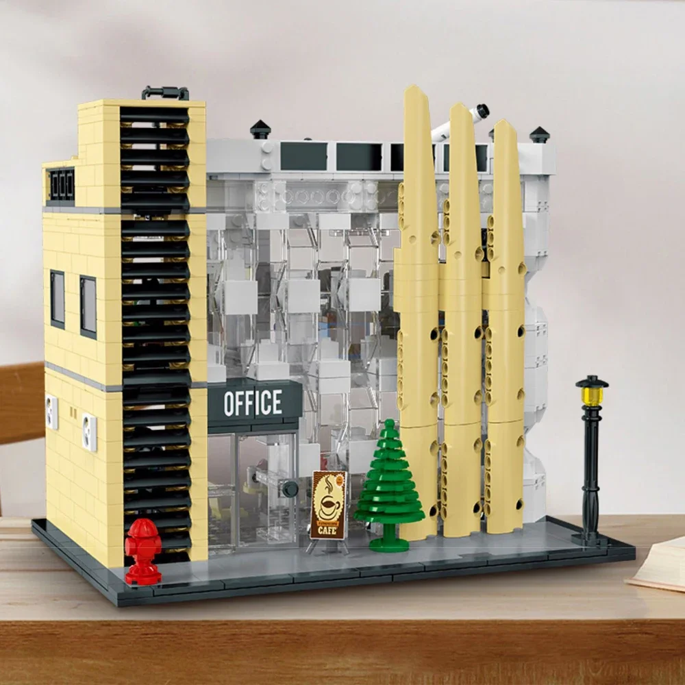 Street View Series Città Ufficio Building Blocks City Office Building House Modello fai da te Giocattoli dei mattoni per bambini Regalo di Natale MOC