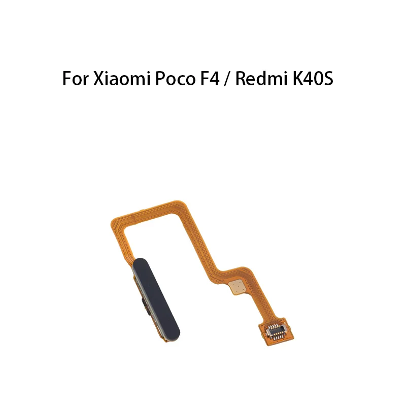 Sensor de impressão digital para Xiaomi Poco F4, botão Home Power Original, cabo Flex, Redmi K40S