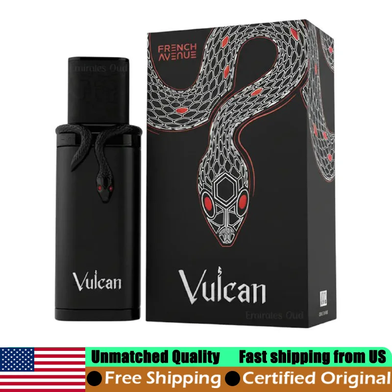 French Avenue Vulcan Black Friday EDP 3.4 Onzas, Perfumes Árabes Premium, Colonia de Cuero para Hombre 100ML, Aroma Duradero para Otoño e Invierno
