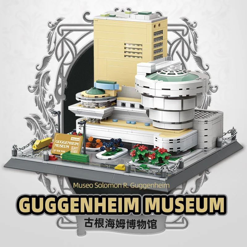 5242 World Famous Architecture ABS Bricks Guggenheim Museum-New York,US Building Blocks City Scenery For Children Model Toys