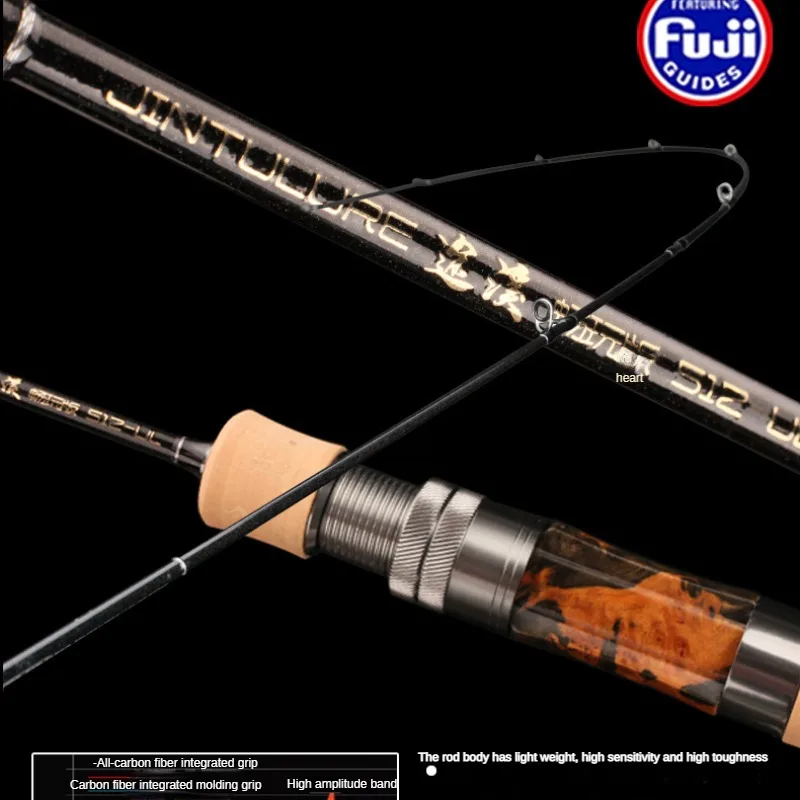 Jintu-Ejection Horse Mouth Rod Full Fuji A-Ring Hardness UL Ultra Soft  Lure Rod Micro Material Rod 1.53m 1.68m Bait Wt 1-6.5g