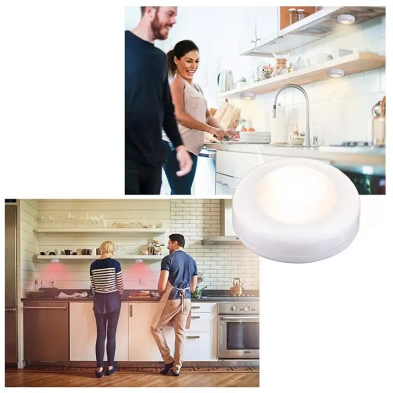 DT39 Stick-on Dimmable Ambient Lights, 13 for Colors, 6-Pack with 2 Remote Controls, Under Cabinet Lighting for Kitchen, Shelf,