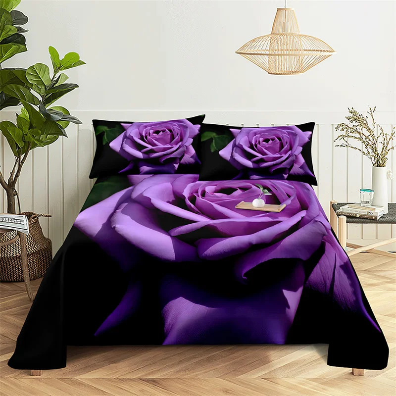 

Home Bedsheets Luxury Rose Single Bedsheet Fashion Design Flowers Sheets Queen Size Bed Sheets Set Bed Sheets and Pillowcases