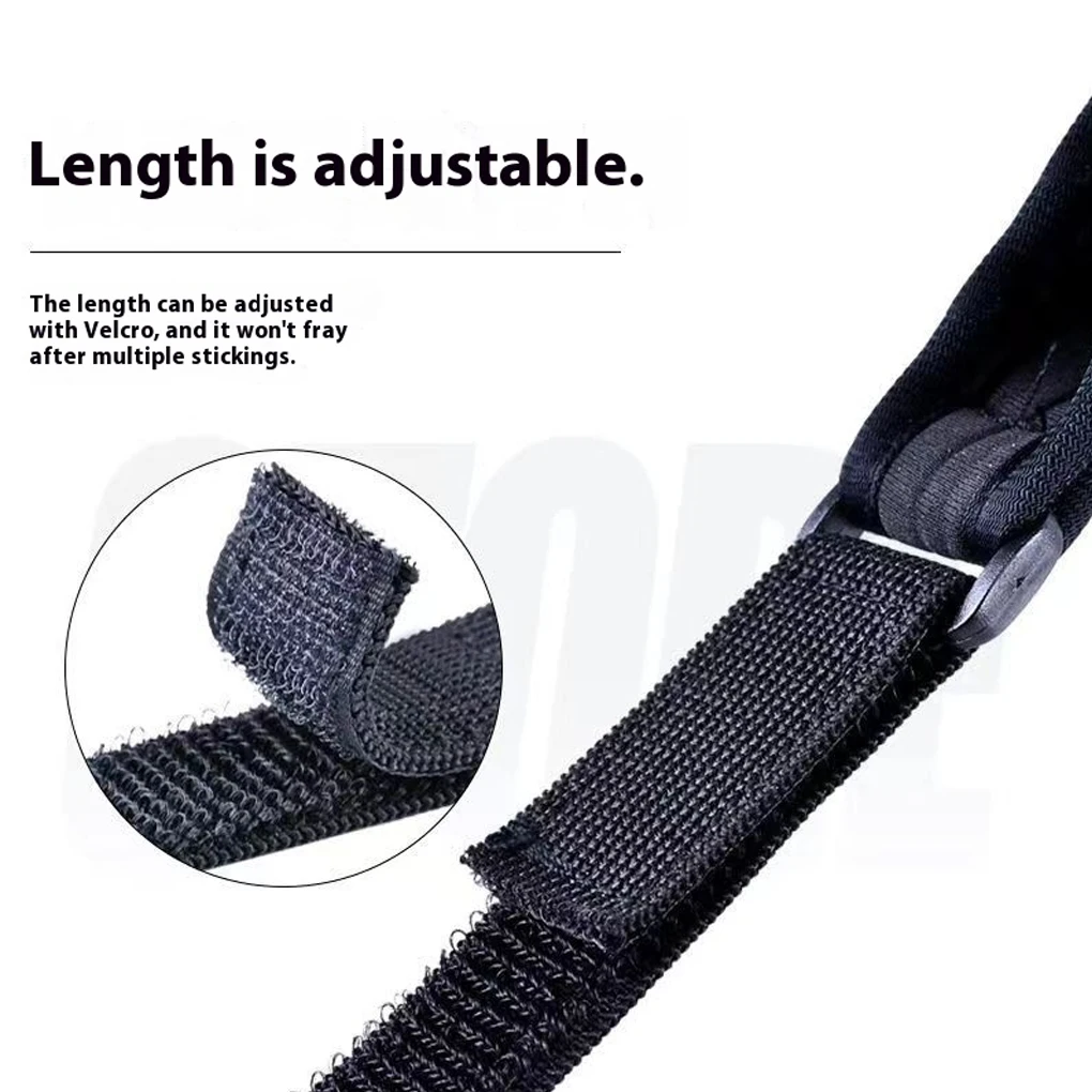 5 قطعة قصبة الصيد السوداء يغطي حزام مع حزام قابل للتعديل ل تطور الصيد الصيد رود الجوارب حمالة 58 سنتيمتر-123 سنتيمتر #2