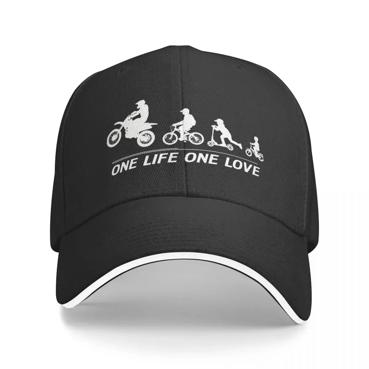 Dirt Bike Motocross Motor Sport One Life One Love Moto Dad Hats Pure Color Women's Hat Windproof Baseball Caps Peaked Cap