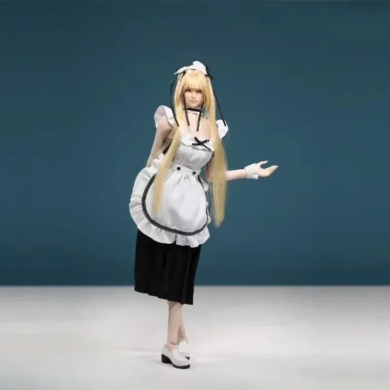 JO24X-01 1/6 فتاة جميلة عارية الذراعين خادمة الملابس ل 12 بوصة أنثى الجندي عمل الشكل جمع اكسسوارات الجسم #2