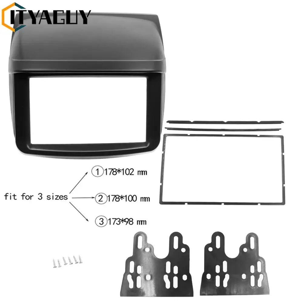 

2 Din Fascia For Mitsubishi Pajero Sport Triton L200 Radio DVD Stereo Panel Dash Mounting Installation Trim Kit Face Frame