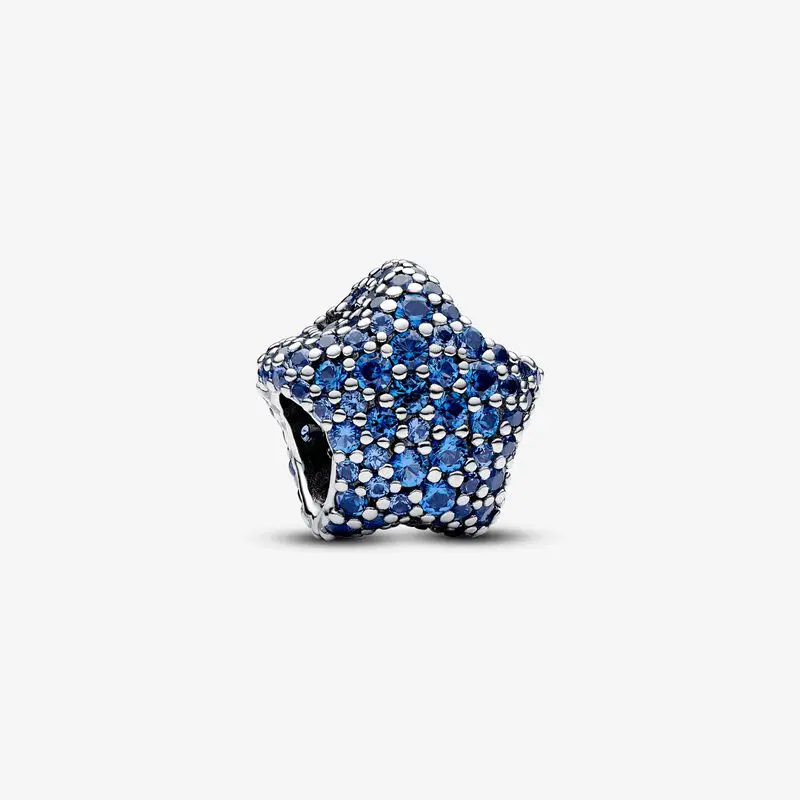 

Real 925 Sterling Silver Bold Pave Star Charm beads Fits Pandora bracelets Jewelry Making 2023