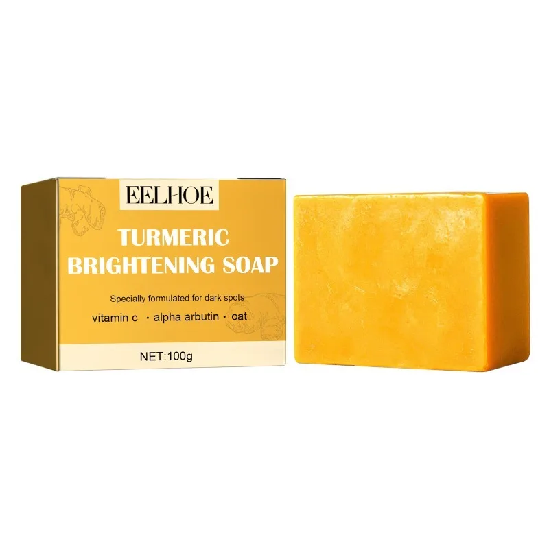 Turmeric Cleansing Soap face fade Dark spots acne marks brighten skin remove Dull Melanin whitening moisturizing body care Soap