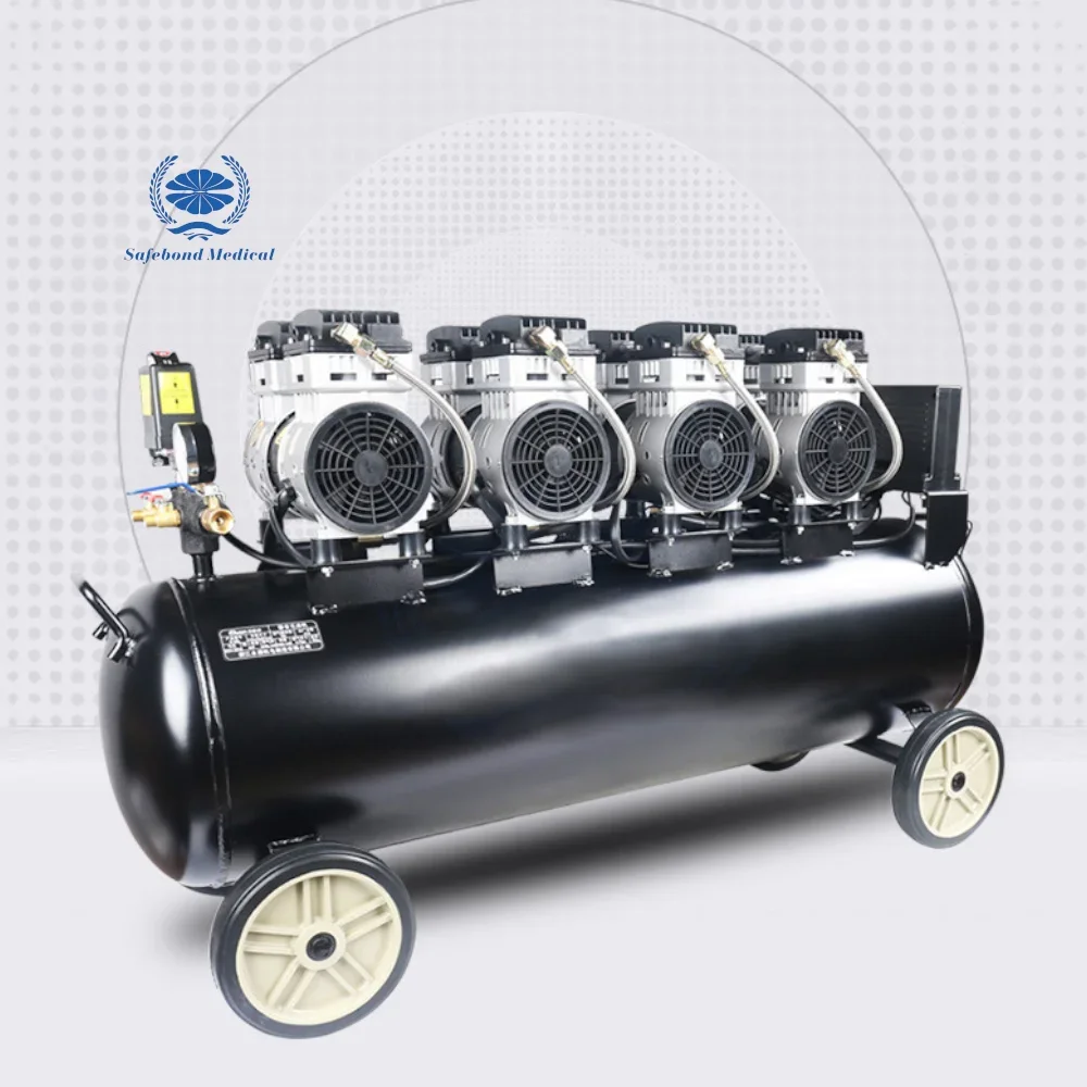 

Portable oil-free silent professional high-pressure air compressor 100L den tal air compressor