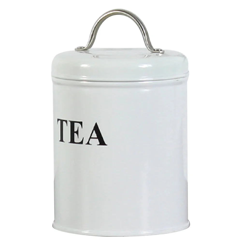 

Nordic Style Black White Tea Canister Multi-Functional Coffee Bean Tin Milk Powder Sealing Jar Vintage Print Moisture Proof