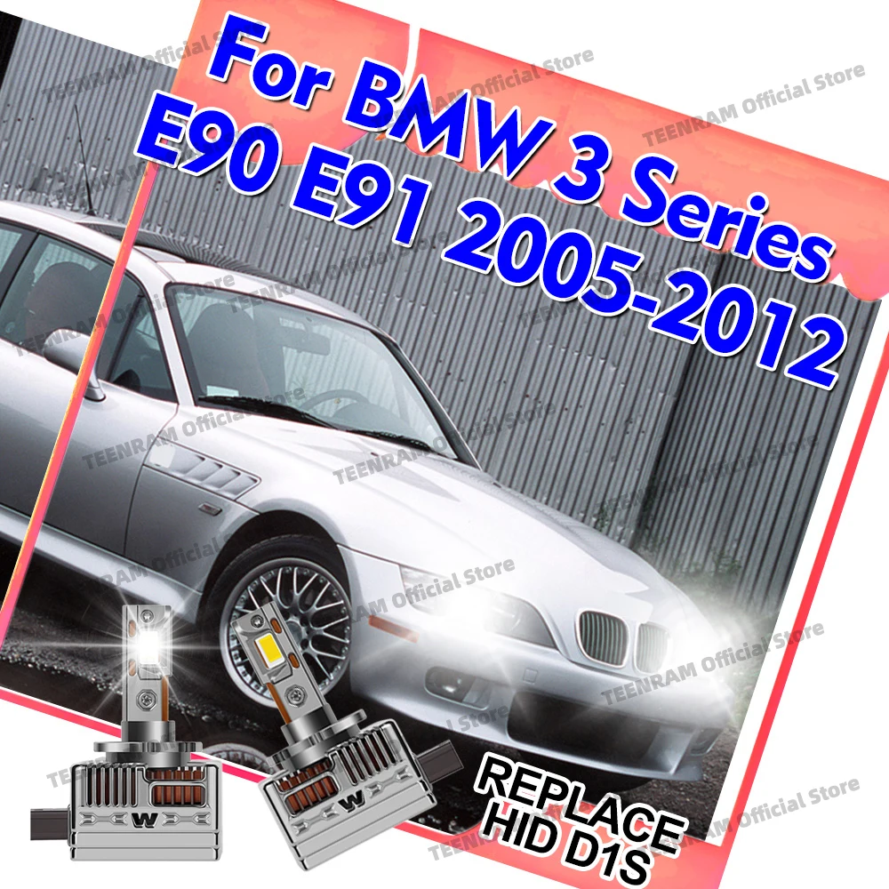 

2 светодиодных фонаря D1S D1 с медной трубкой, лампы для фар 50000LM 12V для BMW 3 серии E90 E91 2005-2012 годов выпуска