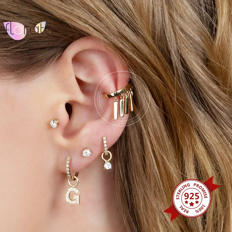 1PC plated 24k Ear Cuffs Gold Silver Color Ear Clip Earrings for Women No Piercing Geometry Cartilage Delicate Jewelry Earrings