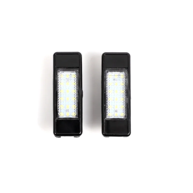 

For Peugeot 106 1007 307 308 3008 406 407 ABS Black Car LED Number License Plate Light Trim Car Accessories
