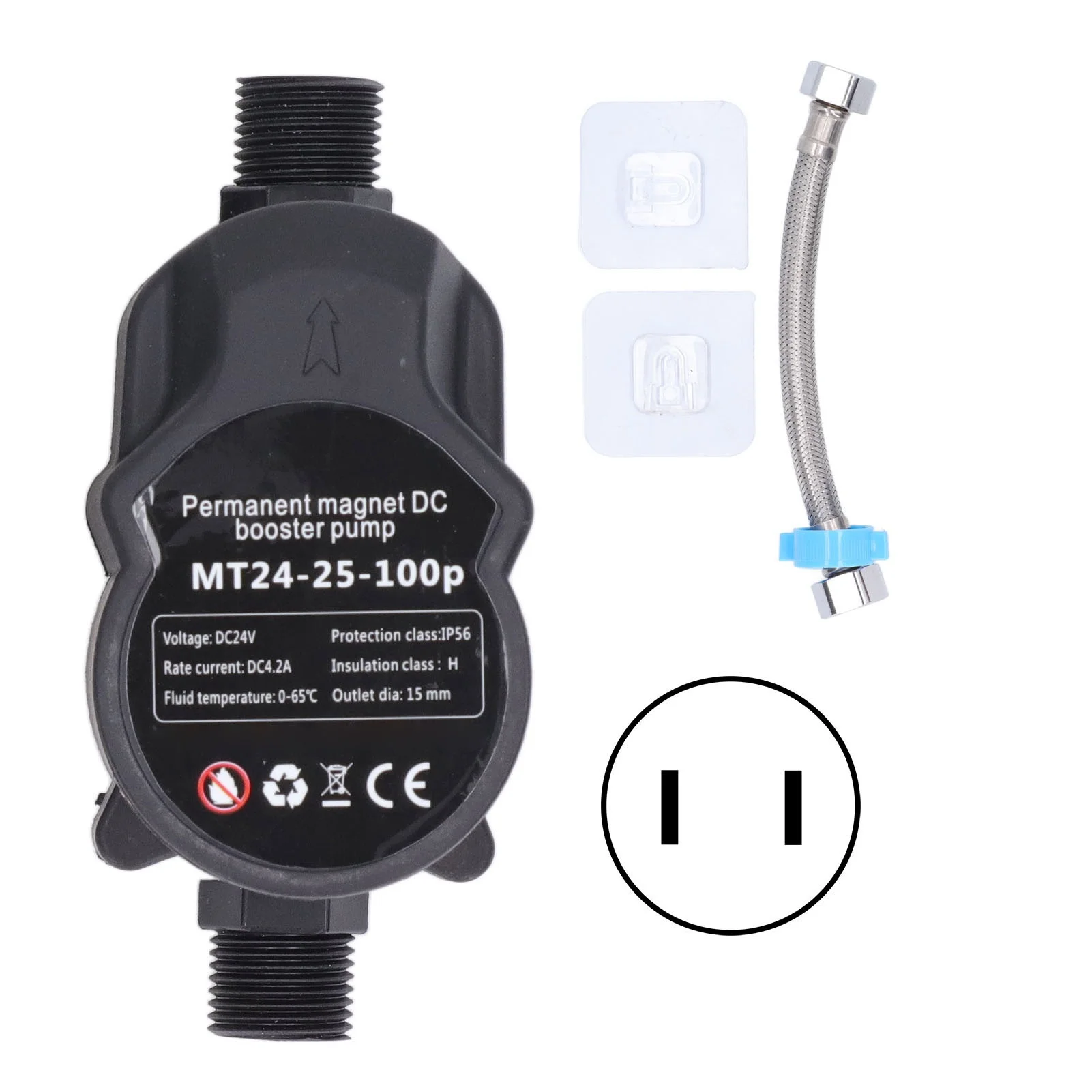 

Booster Pump Automatic Water Pressure Shower Boosting Recirculating Wall Mount 24VDC 100‑240V