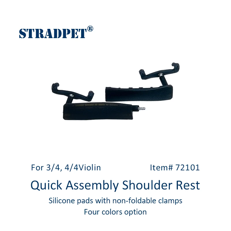 STRADPET Quick Assembly Shoulder Rest (Patented)-Silicone Rest with non-Foldable Clamps