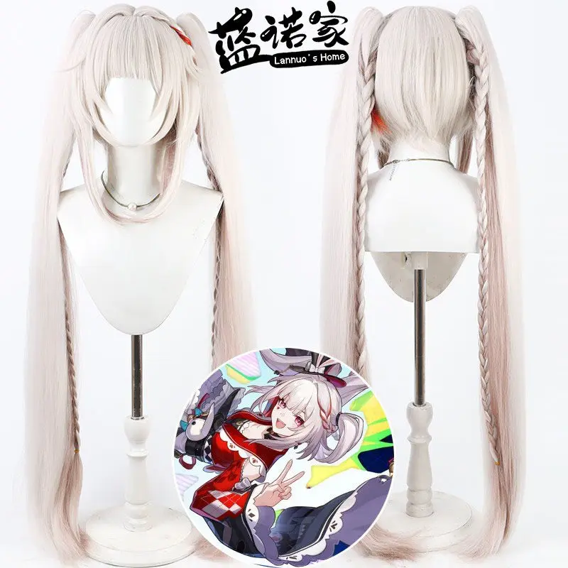 

Парик для косплея Спаркс из аниме Honkai: Star Rail, для Хэллоуина, карнавала, вечеринок, из термостойкого синтетического волокна + шапочка для парика