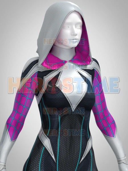

Концепция Spider-Gwen Rivals, карнавальный костюм на Хэллоуин, зентай, 3D принт, костюм супергероя, боди для женщин