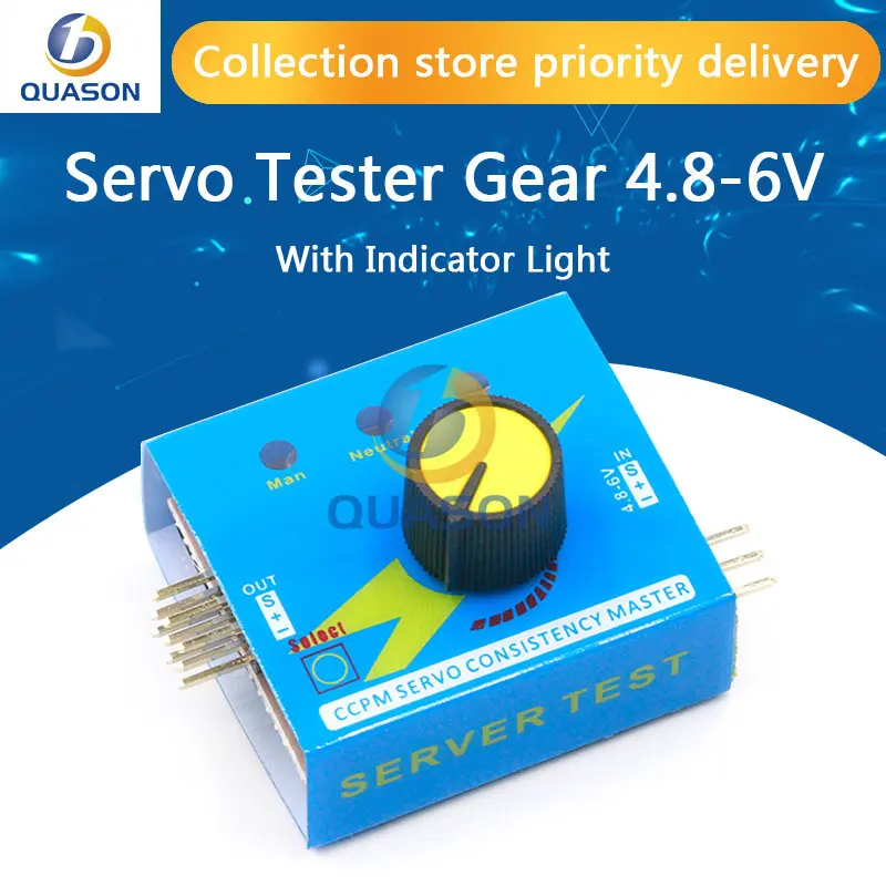 Servo Tester Gear Test CCPM Consistency Master Checker 3CH 4.8-6V with Indicator Light