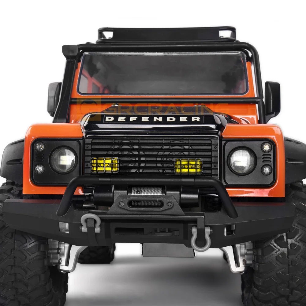 17 mm prostokątny żółty reflektor LED do 1/10 RC Crawler Car Traxxas TRX-4 Defender Ford Bronco SCX10 90046 DIY Parts