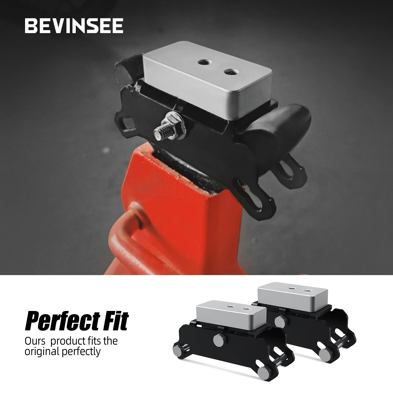 BEVINSEE 3-4 Ton Jack Stand Adapter Repair Tool Car Lift Jack Stand Aluminum Pads for BMW for MINI for Toyota Supra A90