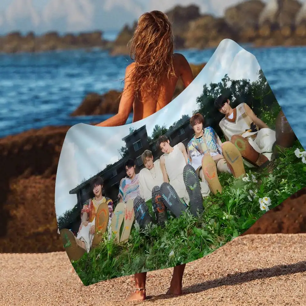 الصبي الفرقة N-NCT أتمنى المغني منشفة الشاطئ لطيف الصيف الاطفال حمام كبير بركة الشاطئ منشفة ستوكات ماصة للسباحة السفر