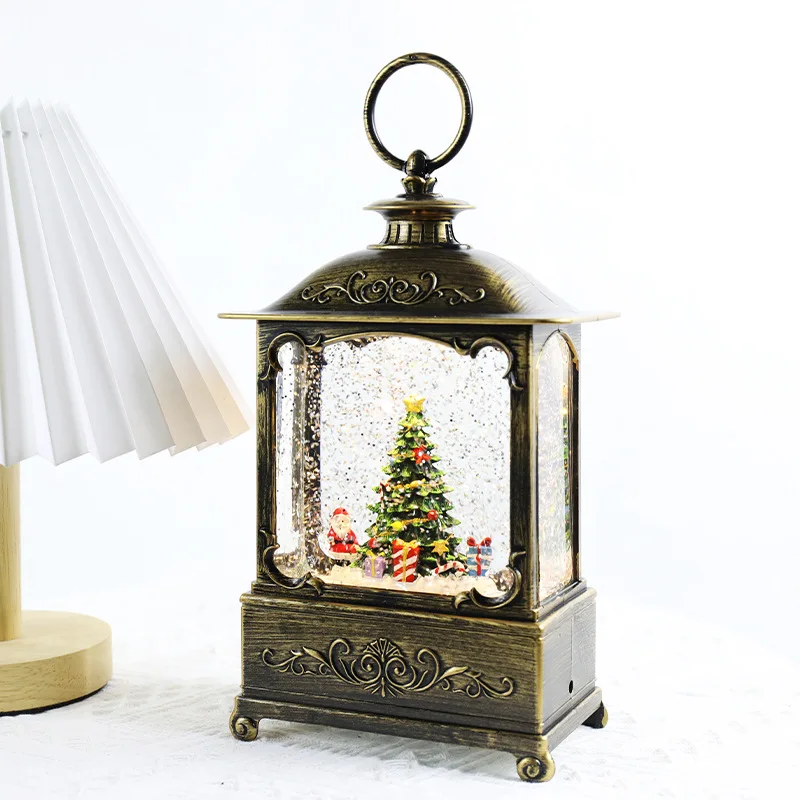 

Настольное украшение Рождественский хрустальный шар Домашний декор Xmas Neol Рождественский светодиодный ночник Санта-Клаус Снеговик Музыкальная шкатулка Фонарь Свет